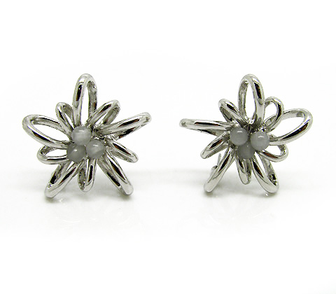 Spiral Silver Flower